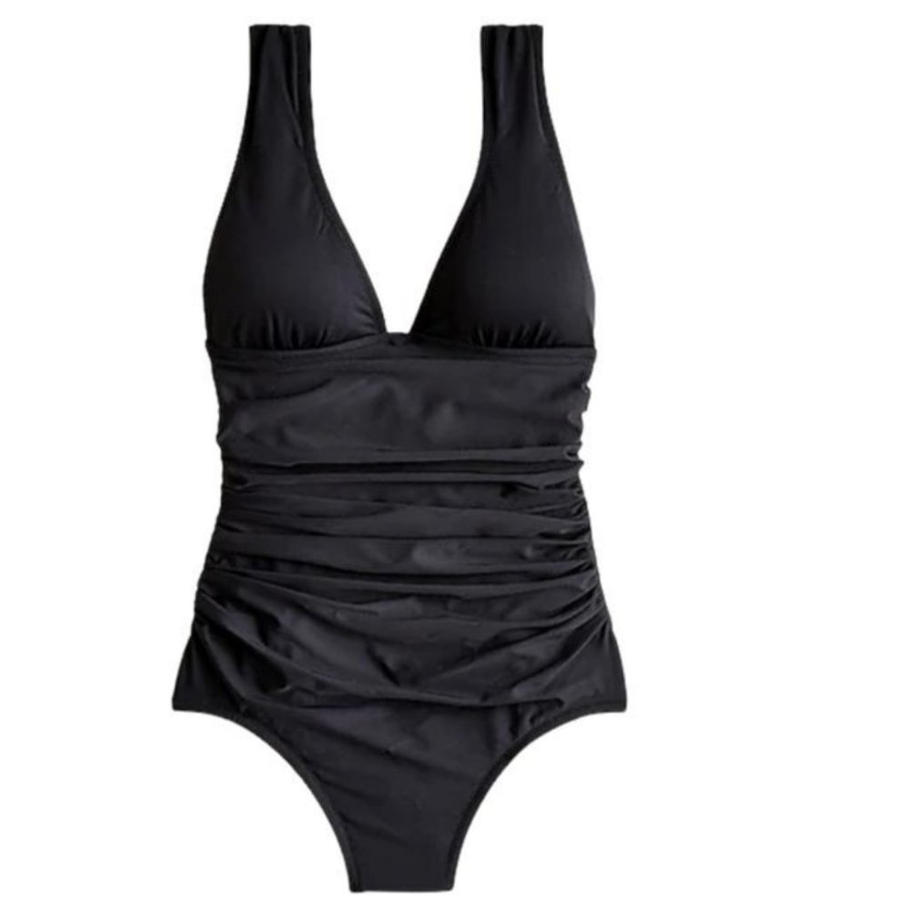 New with Tag J Crew Ruched Black one piece